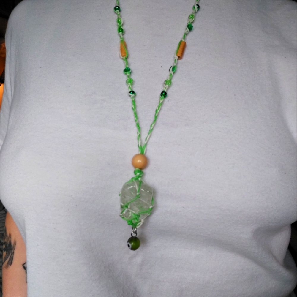 Bohemian Crackled Quartz necklace